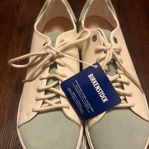 Birkenstock Cream and Mint Sneakers